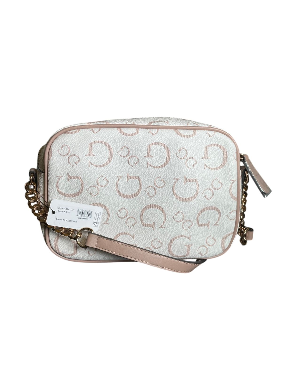 Crossbody GUESS Blanca con Detalles Rosa