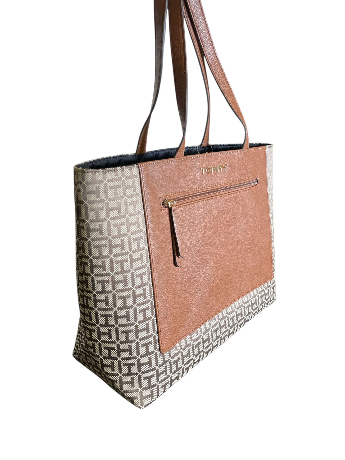 Bolsa Tote Tommy Hilfiger Monogram Café & Camel