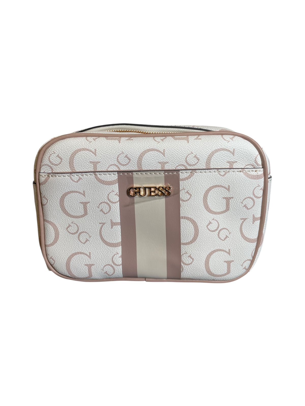 Crossbody GUESS Blanca con Detalles Rosa