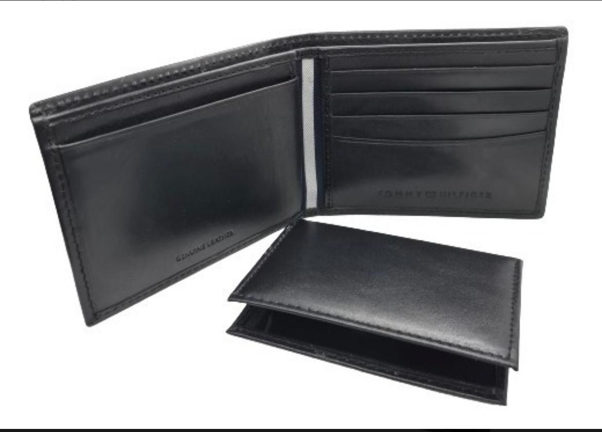 Cartera Tommy Hilfiger cafe de piel para hombre