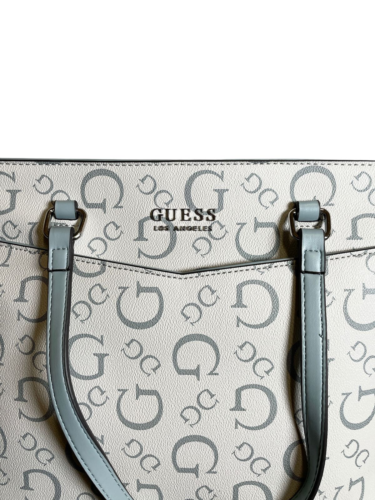 Bolsa Tote GUESS Azul Claro con Monograma