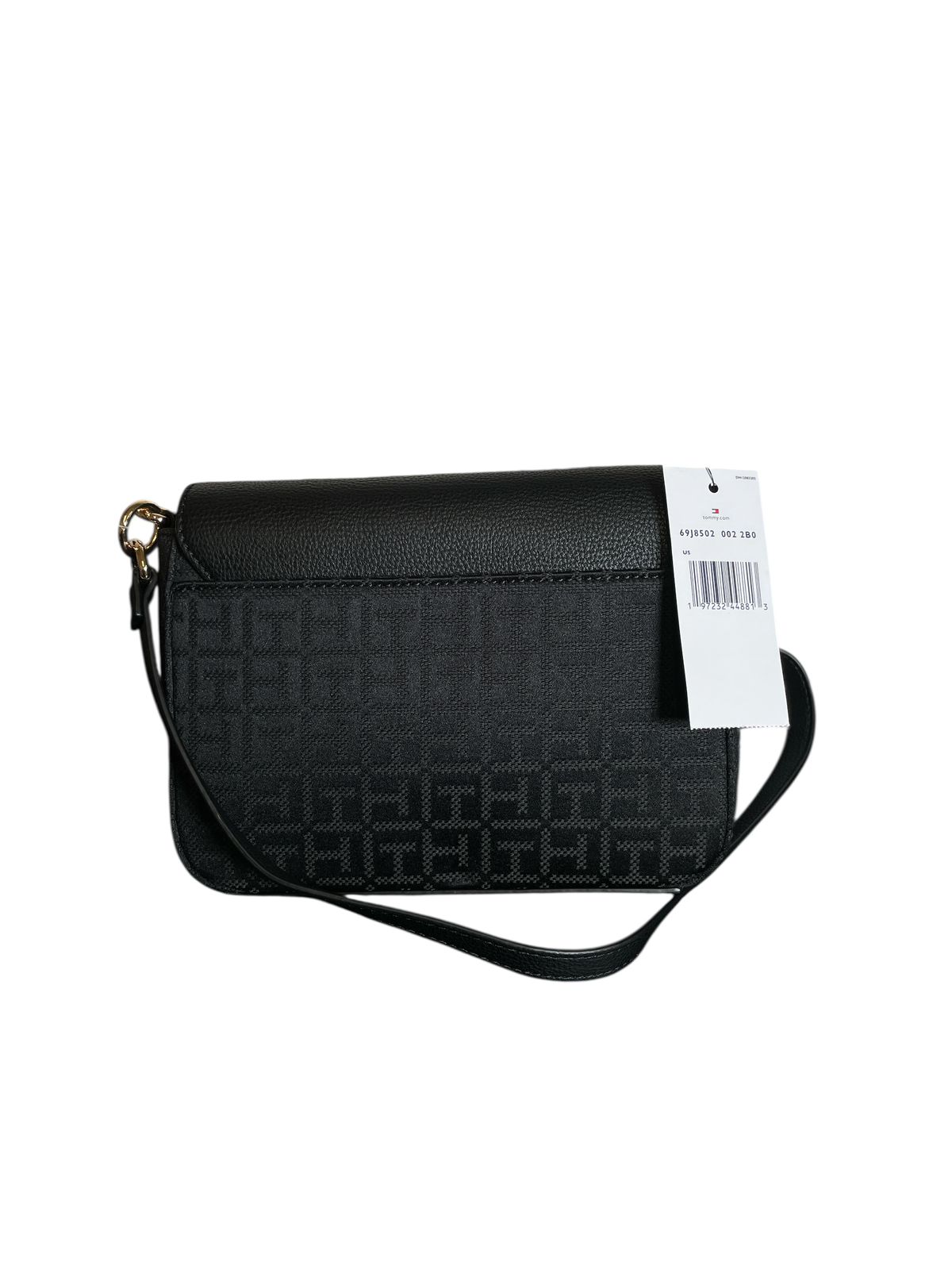 Bolsa Crossbody Tommy Hilfiger Negra con Monograma