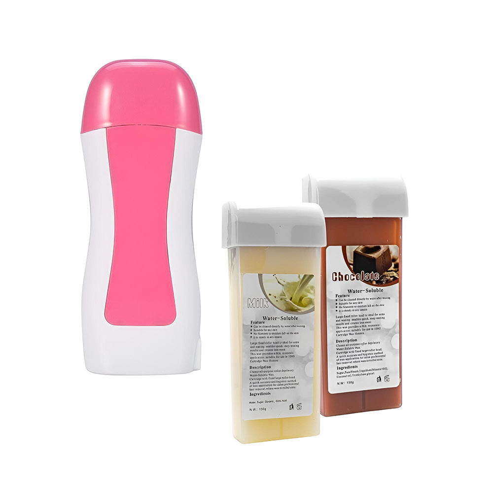 kit depilador fundidor de cera + 2 cartuchos de cera